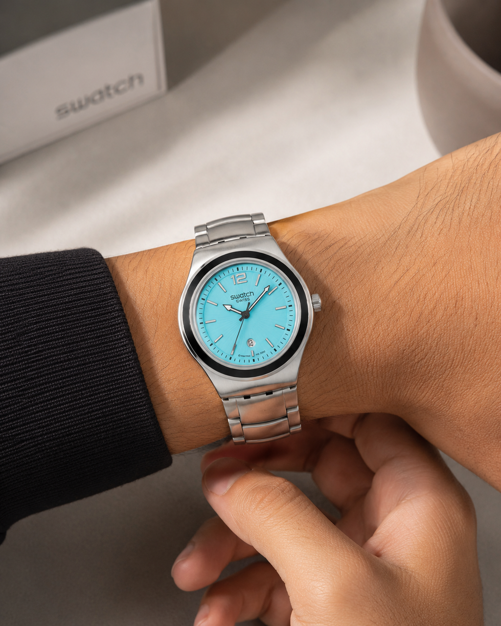 Swatch Modern Classic blue sky – Acier